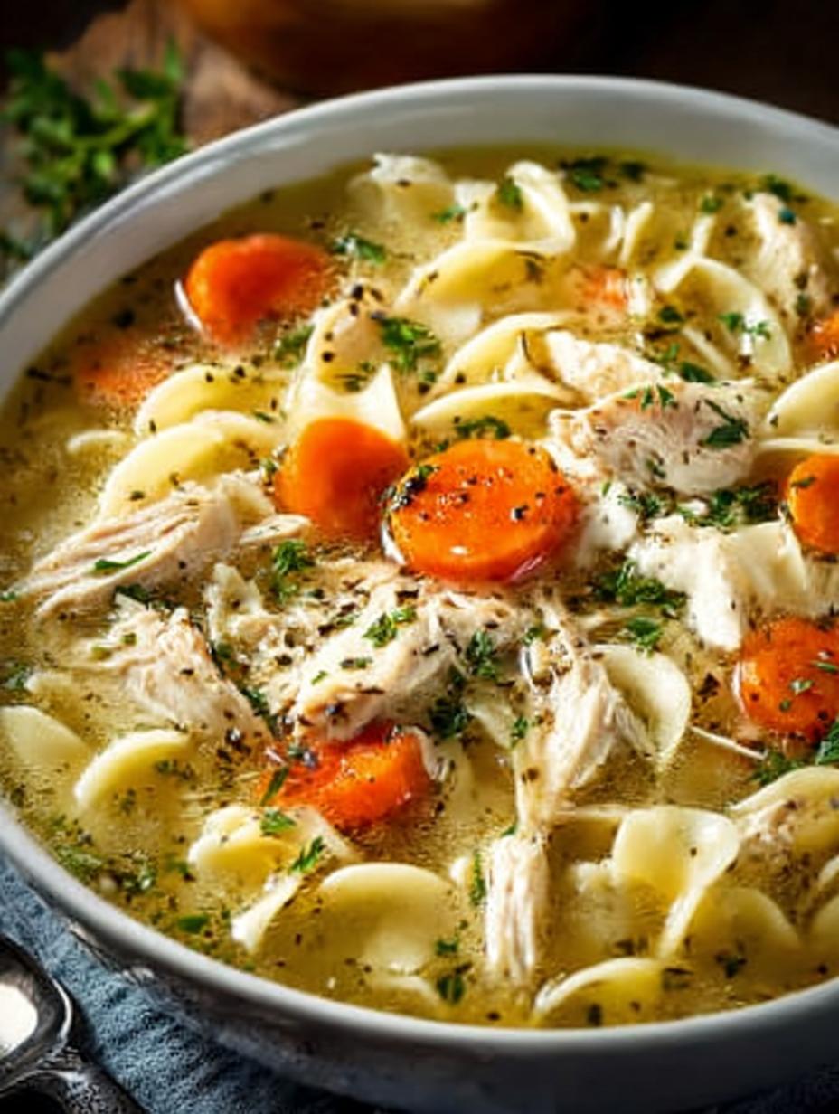 Comforting Leftover Rotisserie Chicken Noodle Soup Recipe - Comforting Leftover Rotisserie Chicken - main visual representation