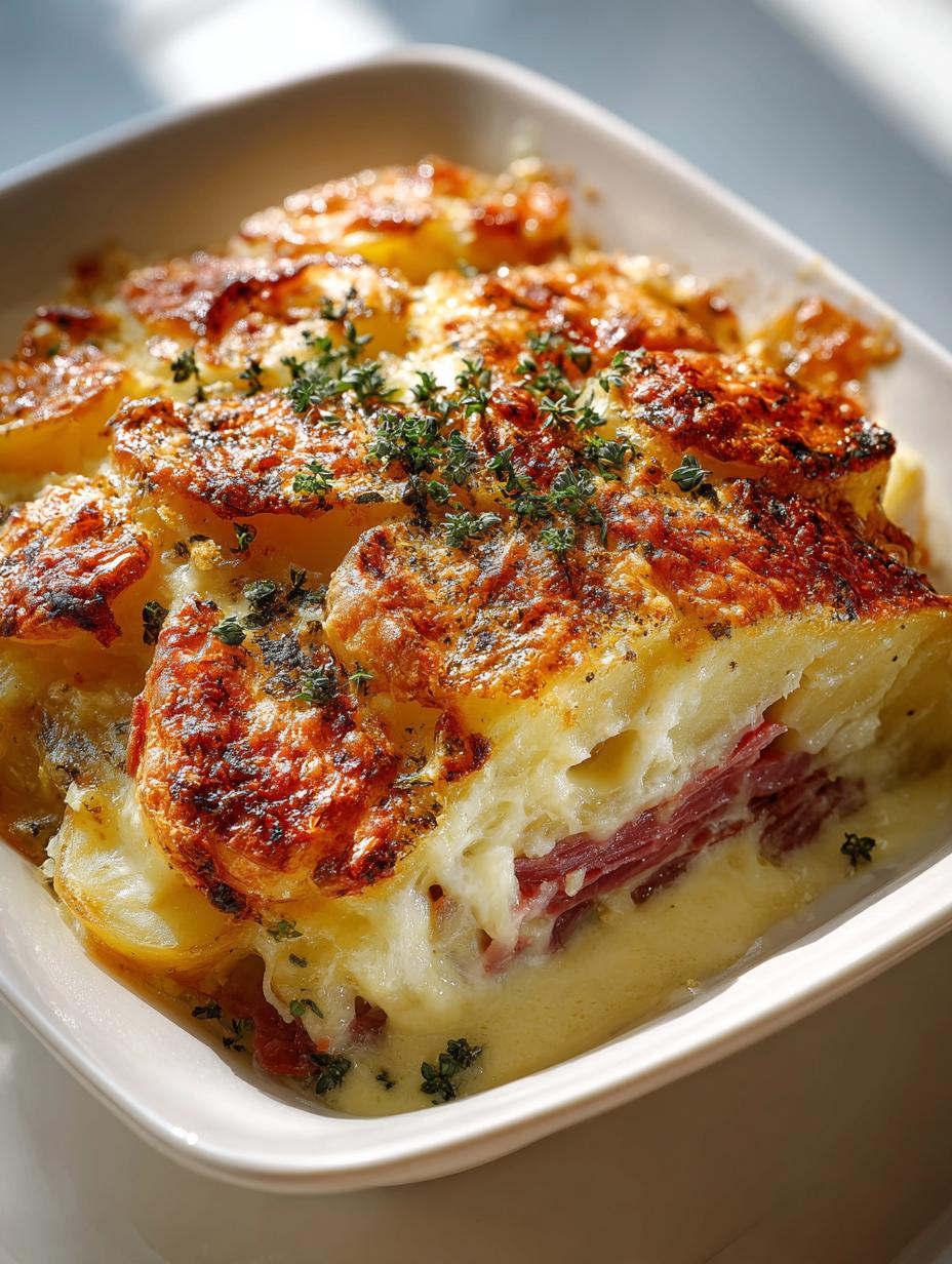 Corned Beef Potato Cheesy Casserole: 7 Comforting Layers - Corned Beef Potato Cheesy - additional detail