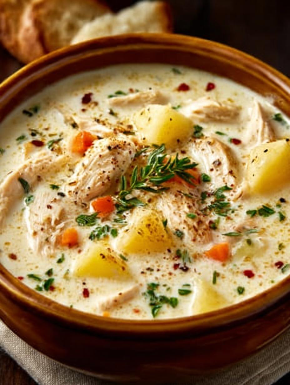 Crockpot Chicken Alfredo Soup
