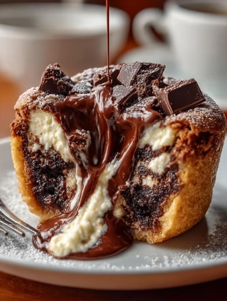 Decadent Gooey Chocolate Cream Cheese Bread Pudding - Decadent Gooey Chocolate Cream - additional detail