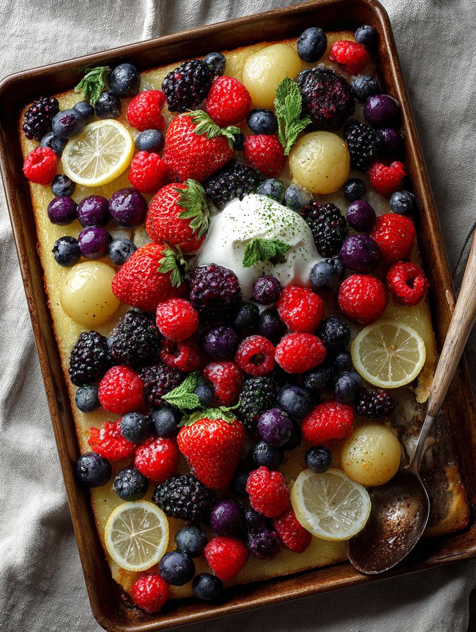 Delicious Lemon Berry Sheet Pan Trifle Recipe - Lemon Berry Sheet Pan - additional detail