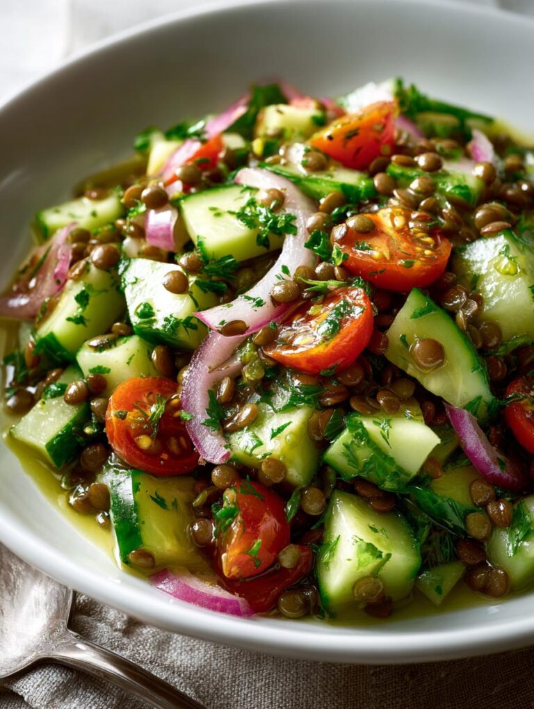 Lentil Cucumber Salad