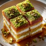 Revani with Pistachio Filling