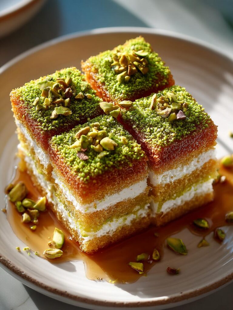 Revani with Pistachio Filling